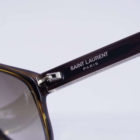 Saint Laurent SL619 005 Sunglasses Havana Square Frame, Brown Lenses - Picture 7 of 11